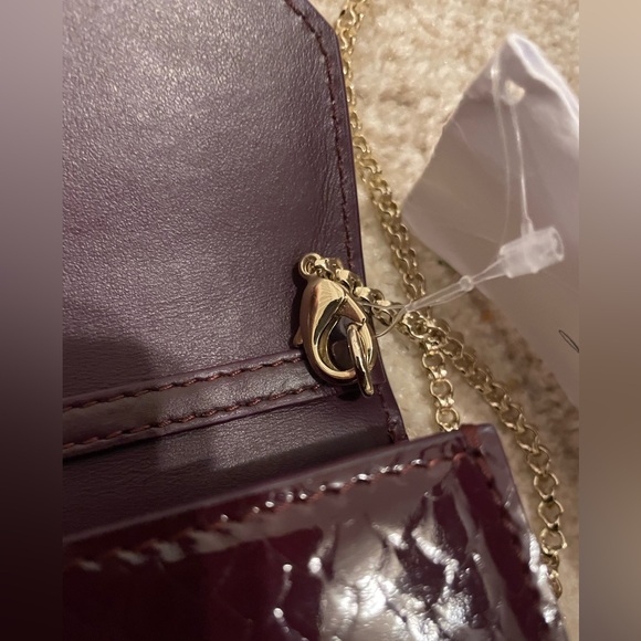 ❌SOLD OUT❌Christian Louboutin Wine Lizard Embossed WOC - Picture 6 of 16